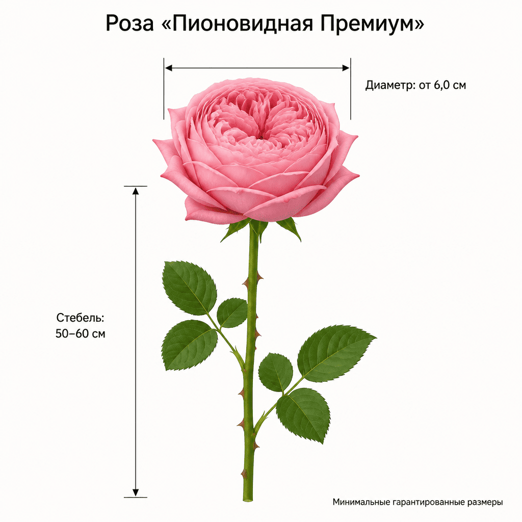 Роза «Пионовидная Премиум» Белая